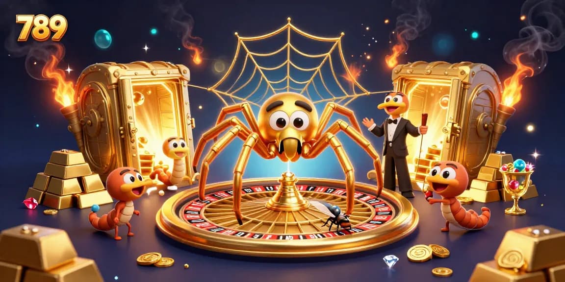 Place bets with the golden spider at the 789 roulette wheel, revealing treasures of excitement.