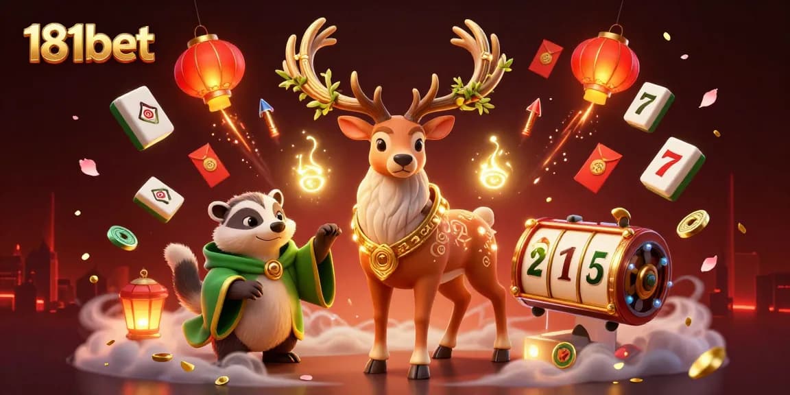 Engage in thrilling gaming with 181bet as Celtic druid stag and wise badger light up the casino.