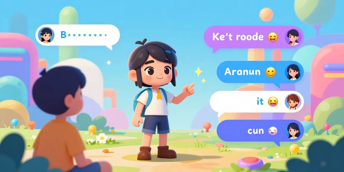 Interactive scene of hentai chat AI, featuring an engaging animated character and vibrant chat interface.
