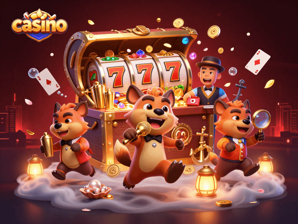 Experience the vibrant energy of a comedy casino, where hyenas showcase their talents and slots light up the scene.
