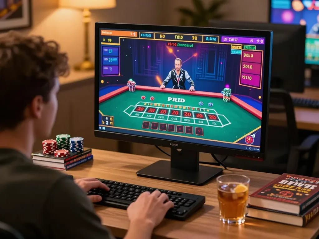 Engaging online gambling session with nhacaiuytinn offering live dealer games and strategic play