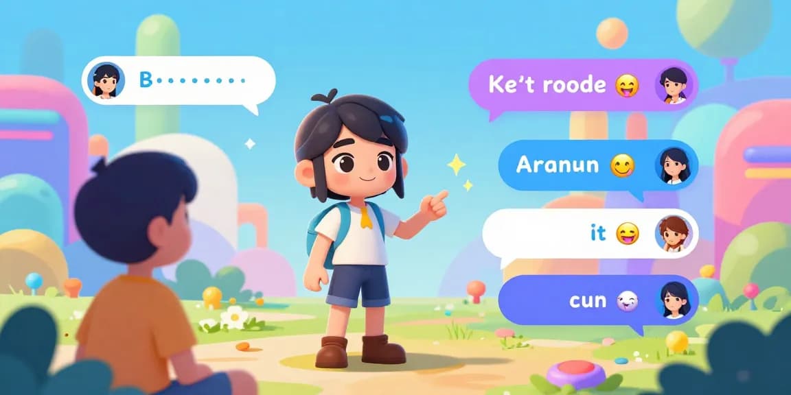 Interactive scene of hentai chat AI, featuring an engaging animated character and vibrant chat interface.