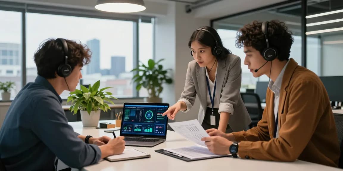 What is the best IT support company in London? Team of IT professionals collaborating in modern office environment.