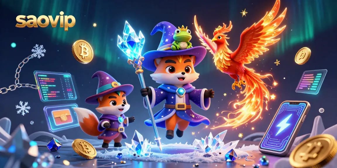 Engage with saovip in a colorful 3D casino world, featuring mystical elements and crypto gaming.