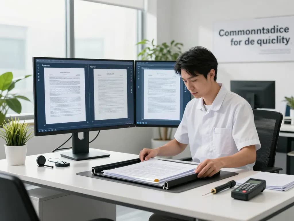 dich vụ bóc ép plastic showcased in a modern office with technician using advanced technology for safe document restoration