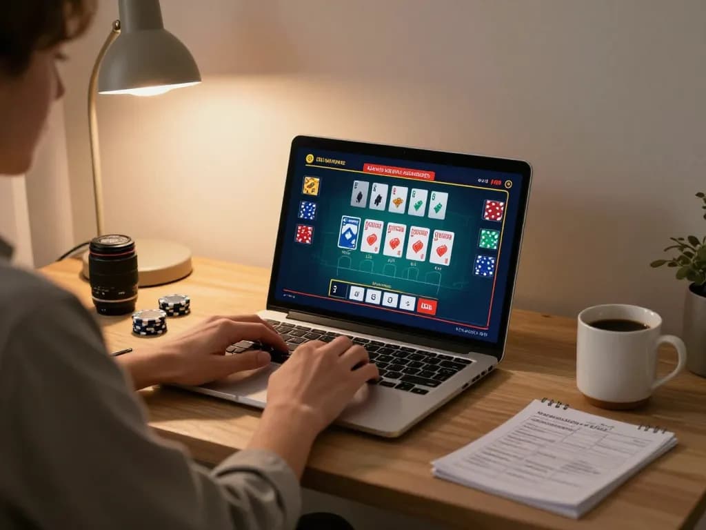 Engaging live dealer blackjack session at home seen on laptop screen, enhancing sc88seo gaming experience.