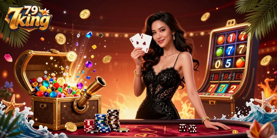 Experience the thrill of 79 king's immersive casino adventure with vibrant slot elements and luxurious ambiance.