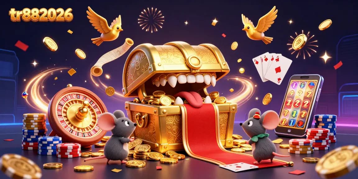 Experience gambling excitement with tr882026 at a lavish casino scene filled with dynamic winning elements.