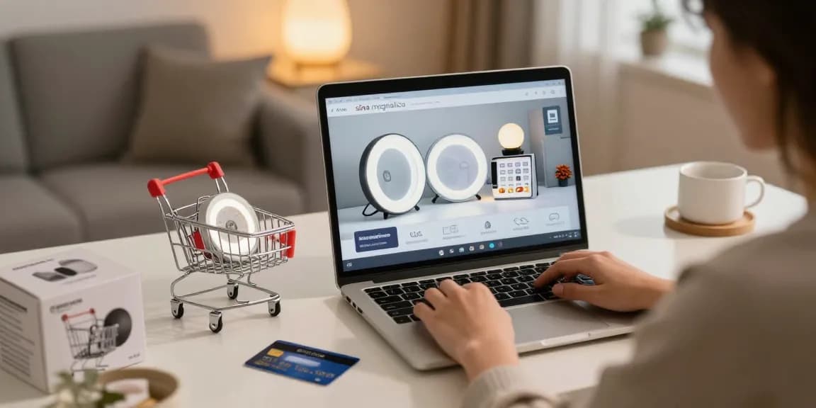 Online shopping experience showcasing LED products including sina magnetica for the best deals.