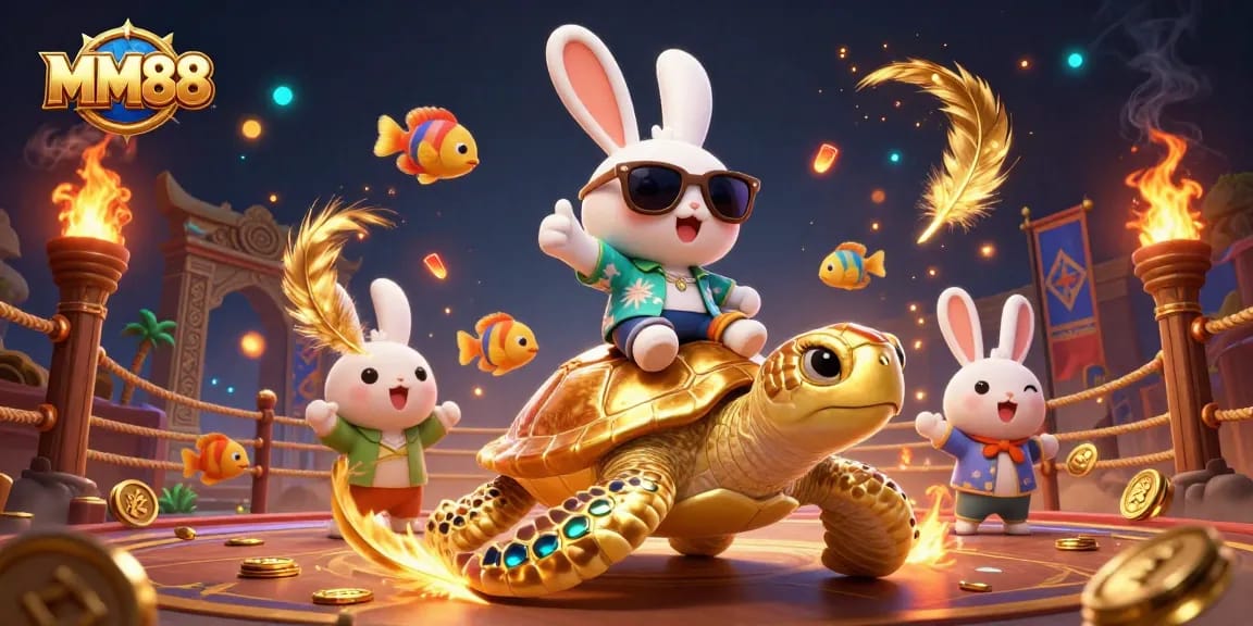 Play winning slots at MM88 with our vibrant 3D characters and casino elements.