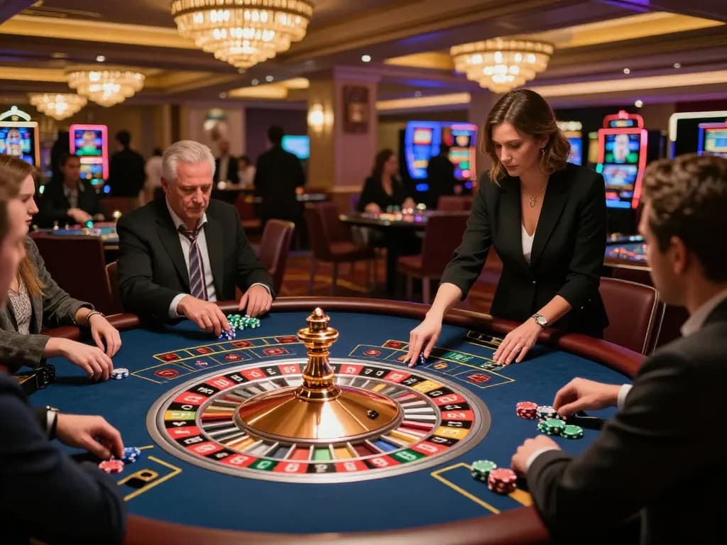 Players enjoying roulette at the casino while exploring mm88 gaming options