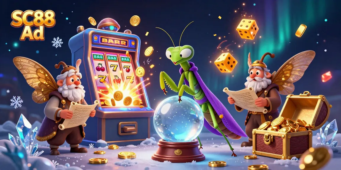 Experience thrilling slots action with SC88 Ad featuring vibrant 3D characters and dynamic casino elements.