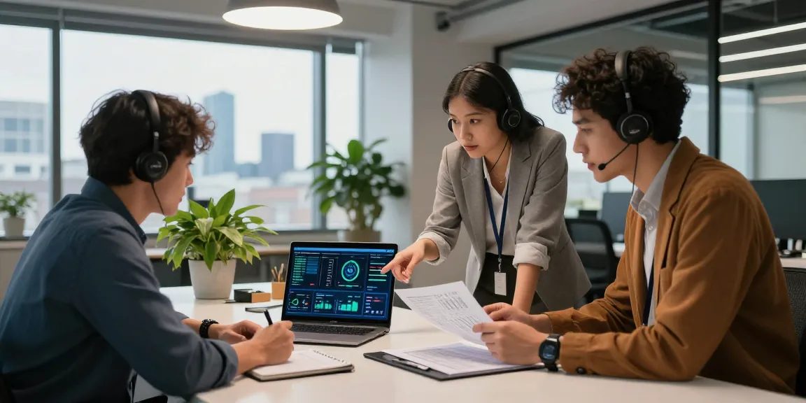 What is the best IT support company in London? Team of IT professionals collaborating in modern office environment.