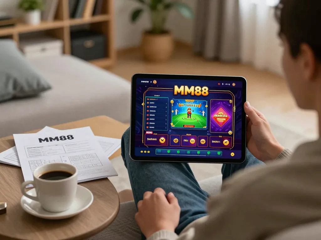 Engaging with the MM88 casino app for an exciting online gambling experience.