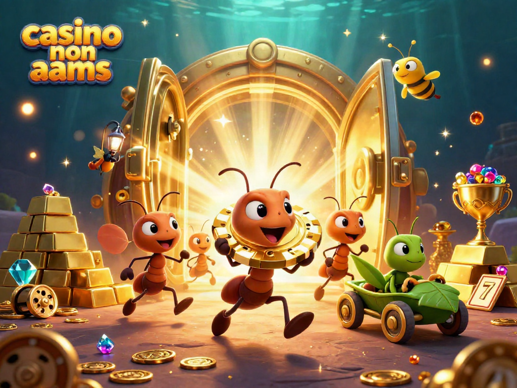 Immagine di un team di formiche in un colpo di scena nei casino non AAMS, trasportando un chip d'oro.