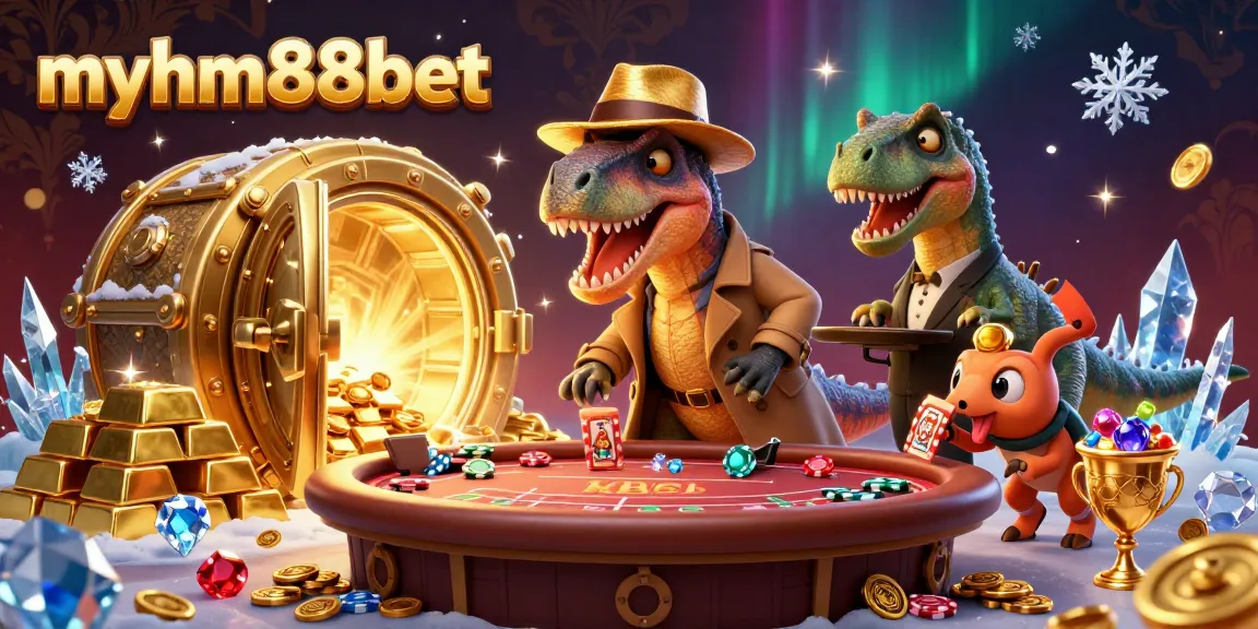 Experience the thrill of gaming at myhm88bet with a velociraptor card counter and treasures galore!