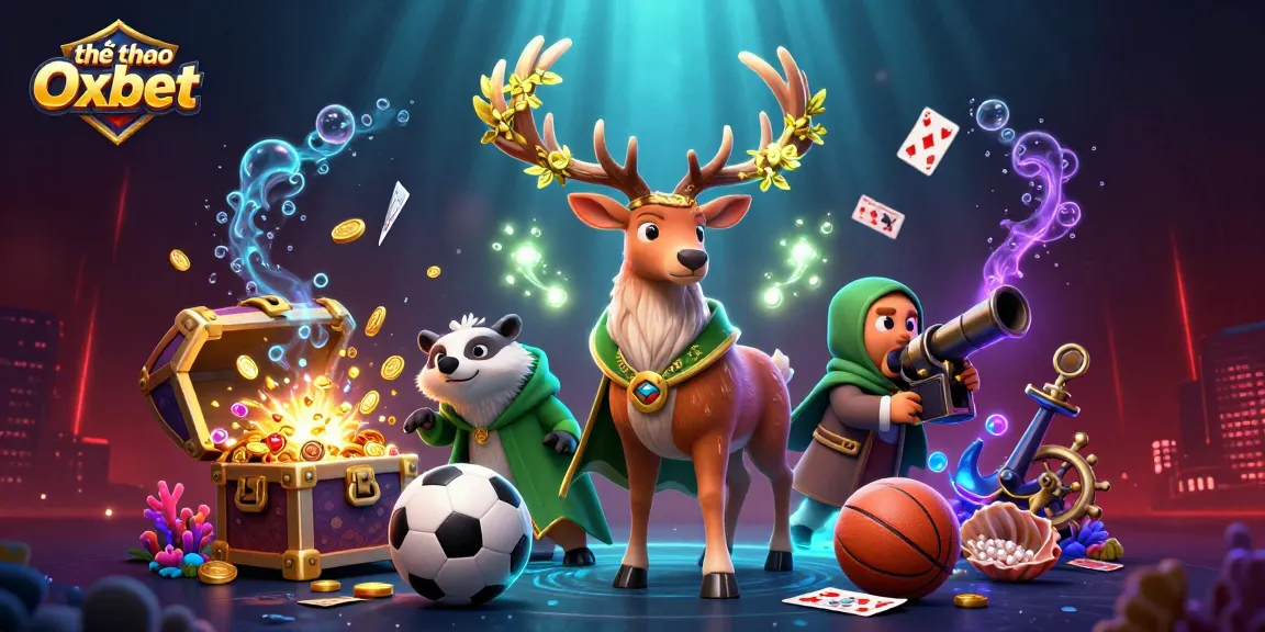 Engage with thể thao Oxbet while enjoying thrilling sports betting action with a vibrant 3D illustration.