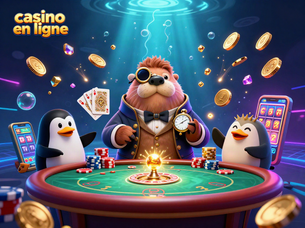 Jouer à des jeux de casino en ligne avec des pièces d'or et une ambiance sous-marine dynamique.
