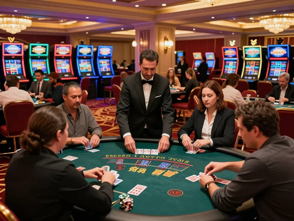 Players enjoying a thrilling blackjack game at F8BET, showcasing strategy and engagement.