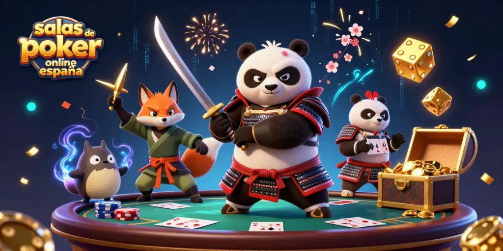 Disfruta de las mejores salas de poker online España con personajes fantásticos y elementos de juego dinámicos.