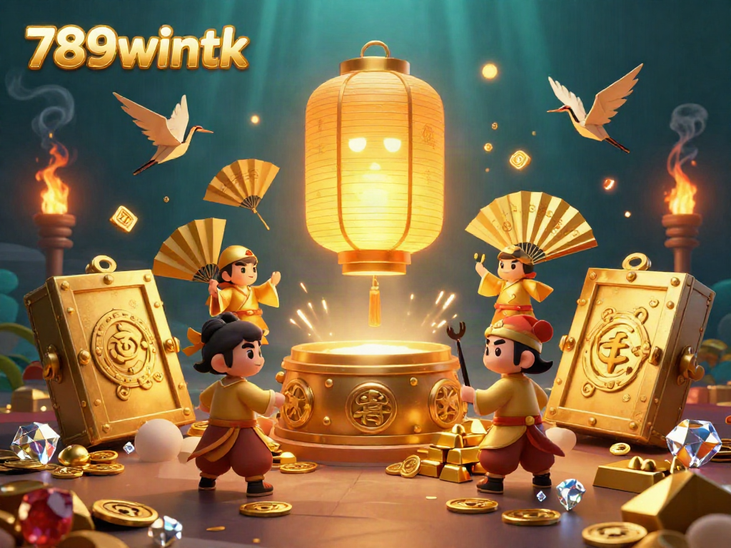 Engage with the vibrant casino scene featuring golden lantern spirit and treasures at 789wintk.
