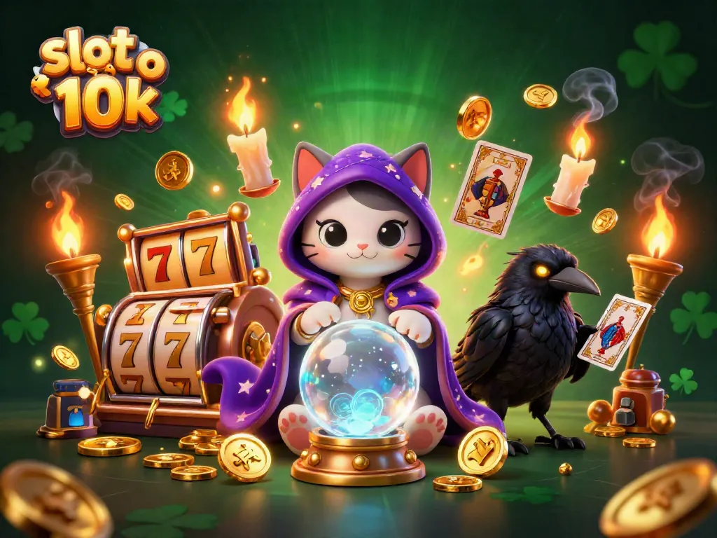 Experience thrilling wins with slot depo 10k and vibrant slot machine symbols in a unique 3D illustration.