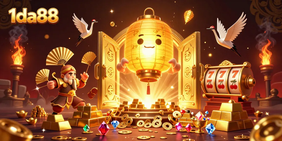 Experience the thrill of 1da88 gaming with vibrant 3D illustration featuring enchanted casino elements.