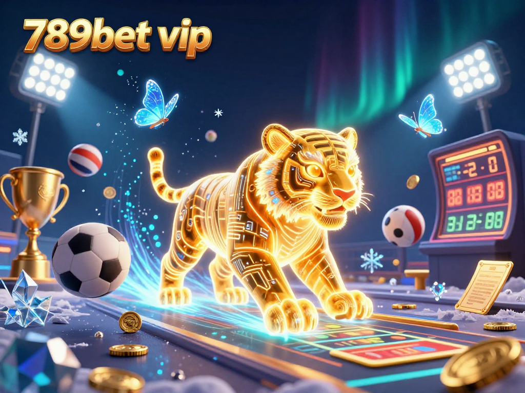 Experience the excitement of 789bet vip with golden tiger and sports elements in a vibrant casino.