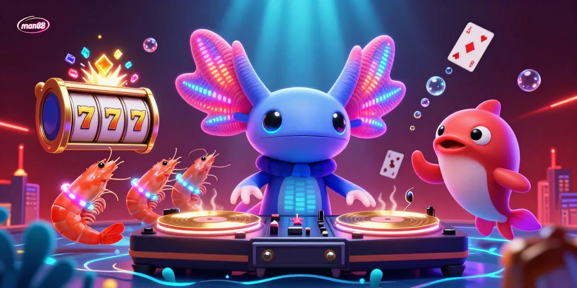 Experience winning excitement with man88 at an underwater casino with vibrant characters and treasures.