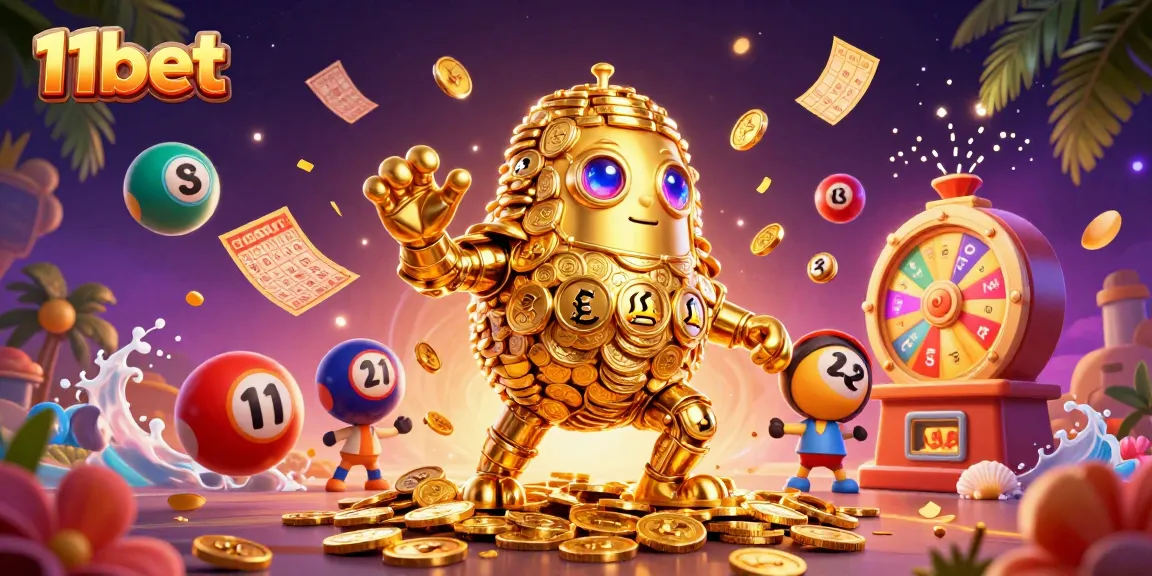 Engage in thrilling gambling action with 11bet featuring a dynamic golem and vibrant casino elements.