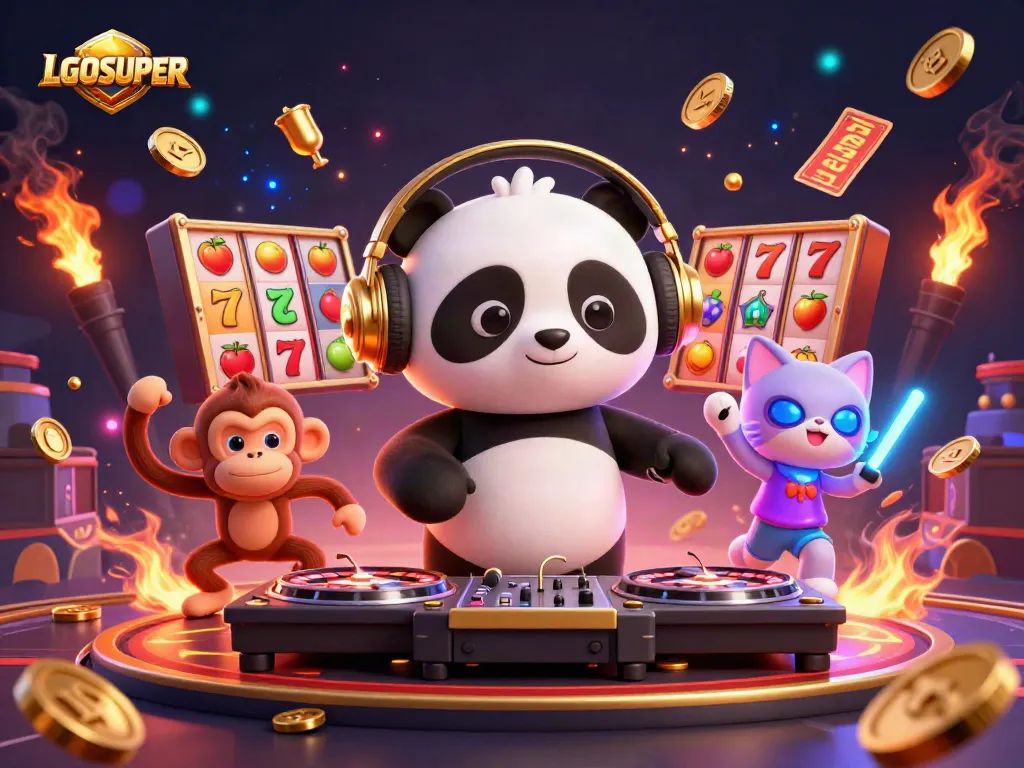 Engage with LGOSUPER's thrilling slot games featuring vibrant characters and dynamic elements.