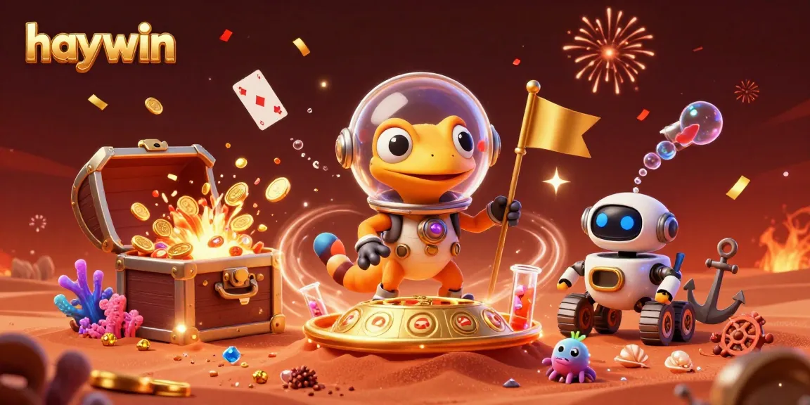 Join the Martian gecko at haywin's dynamic casino where vibrant treasures and games await!