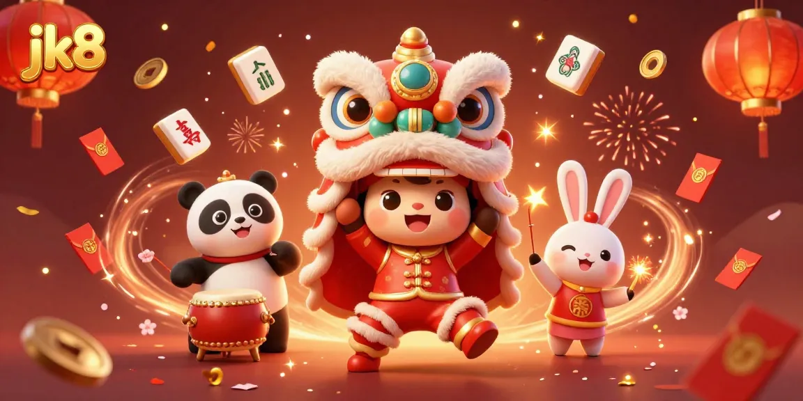 Engage with exciting jk8 moments as a lion dance celebrates winning casino gameplay.