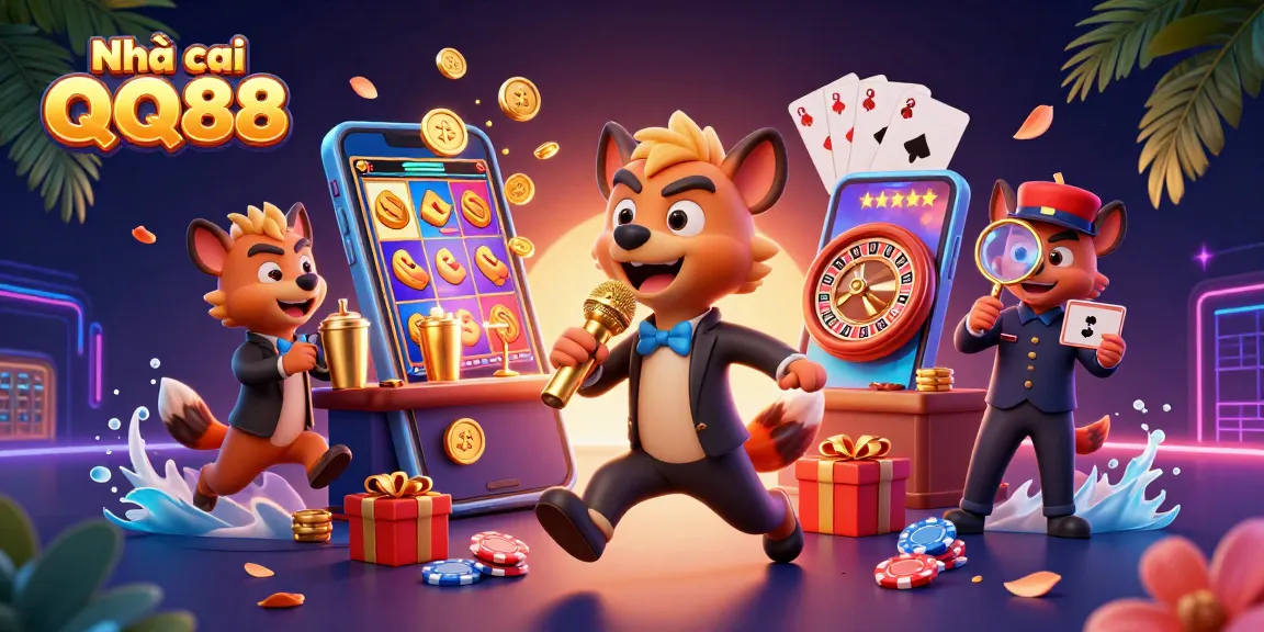 Experience the excitement at Nhà cái QQ88, where hyenas bring comedy to a lively casino atmosphere!