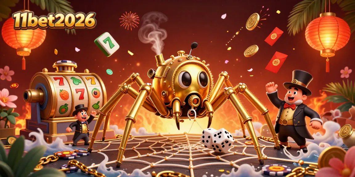 Engage with 11bet2026 slots in a vibrant, dynamic 3D carnival scene filled with luck.