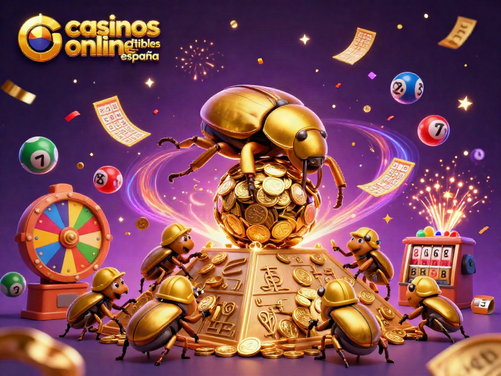 Disfruta de la experiencia de juegos en casinos online fiables en España con una ilustración vibrante y dinámica.