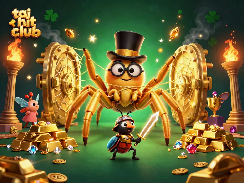 Experience the excitement at tai hit club with a dynamic casino-themed scene featuring engaging characters and treasures.