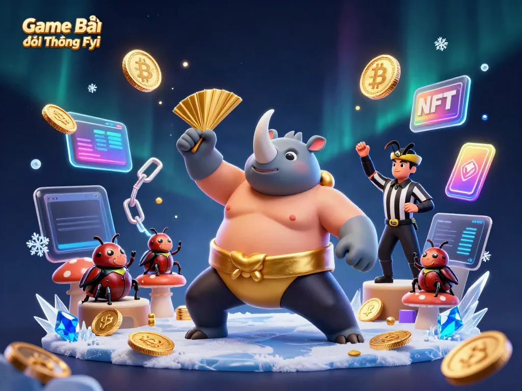 Experience thrilling gameplay with Game Bài Đổi Thưởng Fyi's cartoon beetle champions smashing through coins.