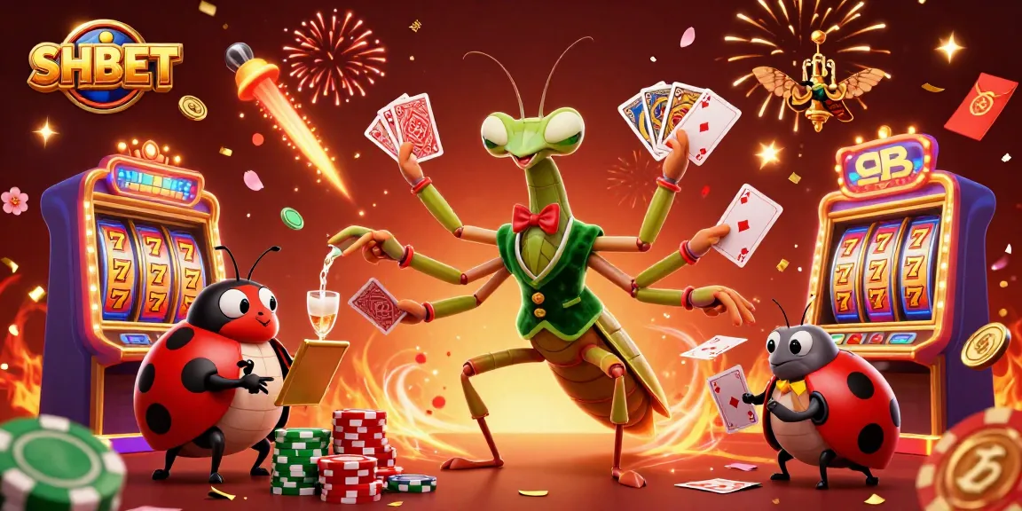 Engage in exciting gameplay at SHBET with a vibrant 3D casino scene featuring dynamic characters.