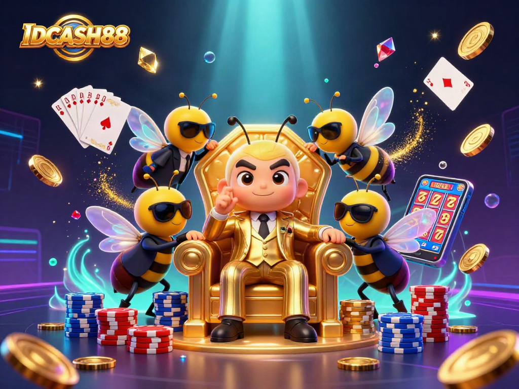 IDCASH88 offers an exciting casino experience with a buzzing mob boss and shimmering slots action.