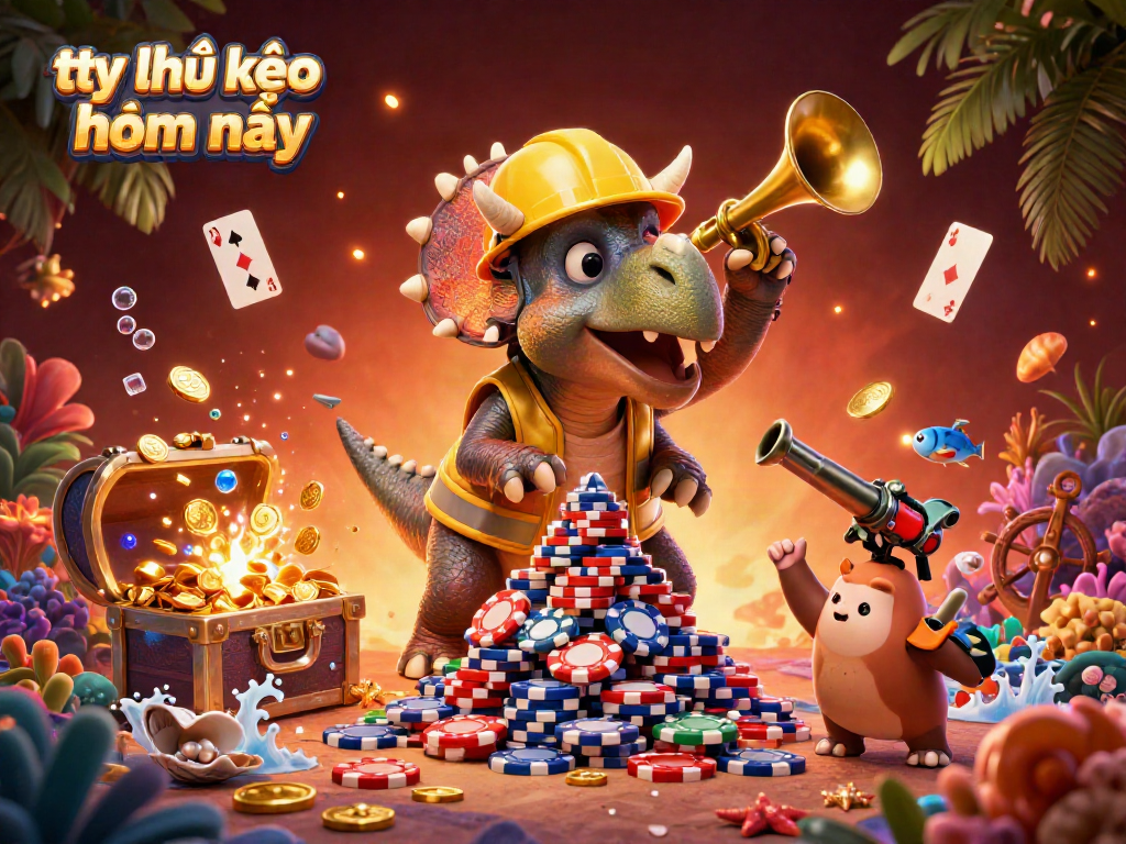 Engaging illustration celebrating tỷ lệ kèo nhà cái hôm nay with vibrant characters, rich casino elements.