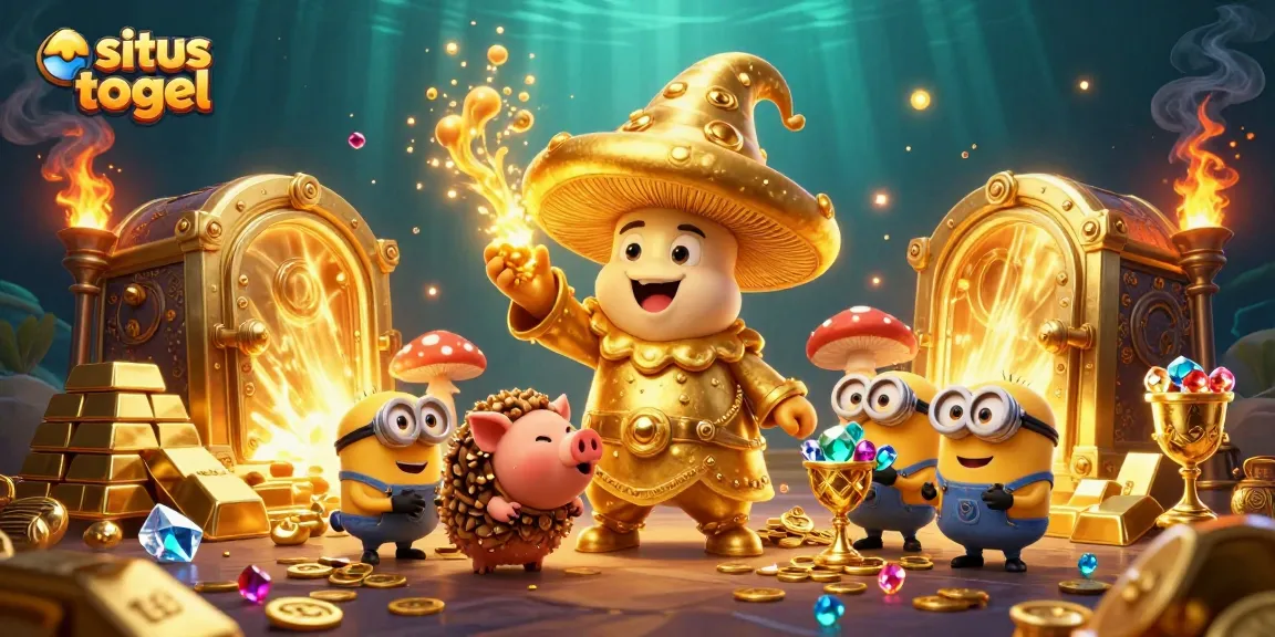 Engage in situs togel magic with golden treasures, wizardry, and vibrant casino elements.