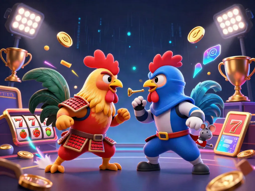 Experience thrilling action at sanclub with dynamic 3D cartoon roosters in dramatic gameplay.