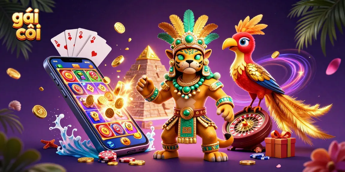 Engage in thrilling casino adventures with "gái gọi" in this vibrant 3D illustration.
