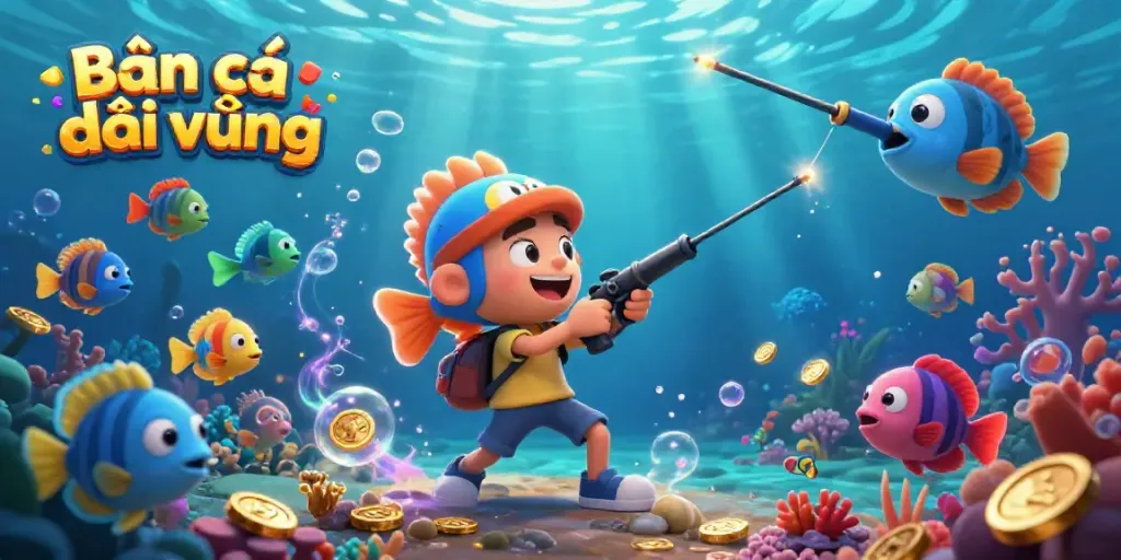 Engage in Bắn cá đổi thưởng with vibrant underwater adventures and exciting gameplay elements.