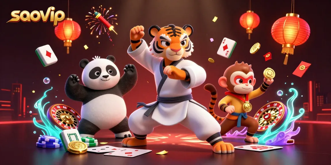 Experience thrilling casino action with saovip, featuring energetic characters and rich gaming elements.