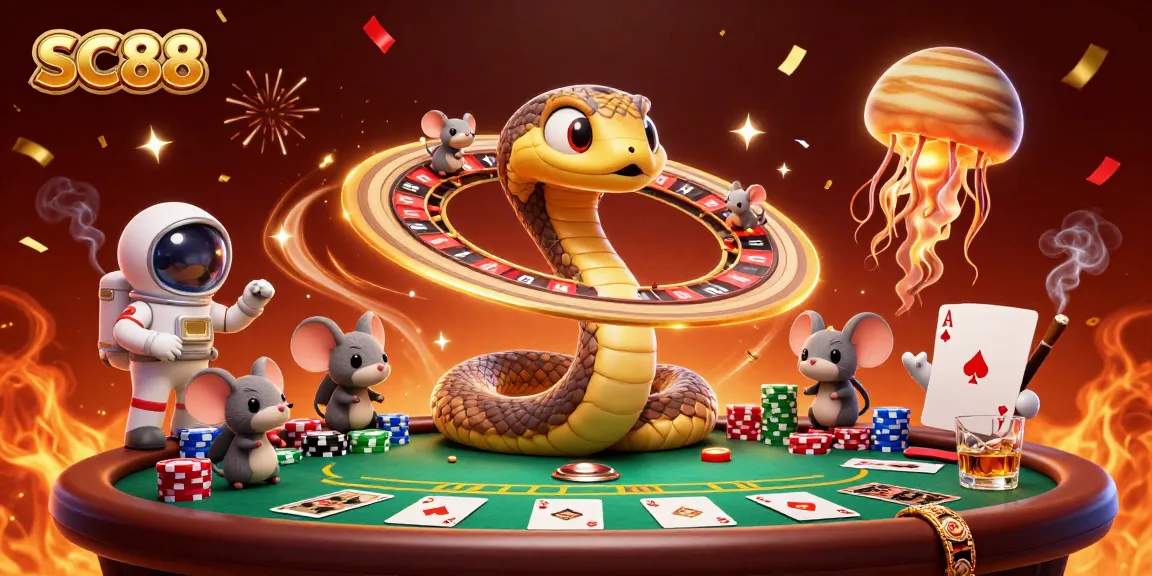Engage with thrilling wagering adventures at SC88 amidst a vibrant cosmic casino scene.