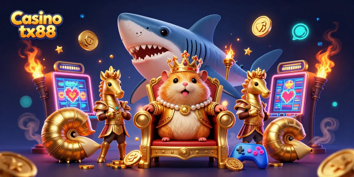 Experience thrilling gameplay at Casino tx88 with a vibrant 3D illustration of characters and exciting gaming elements.
