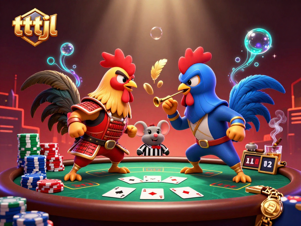 Engage in thrilling poker battles at tttjl with dynamic elements and colorful characters.