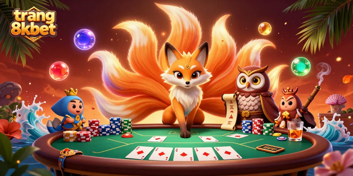 Experience the thrills of trang 8xbet with a vibrant 3D casino illustration featuring dynamic game elements.